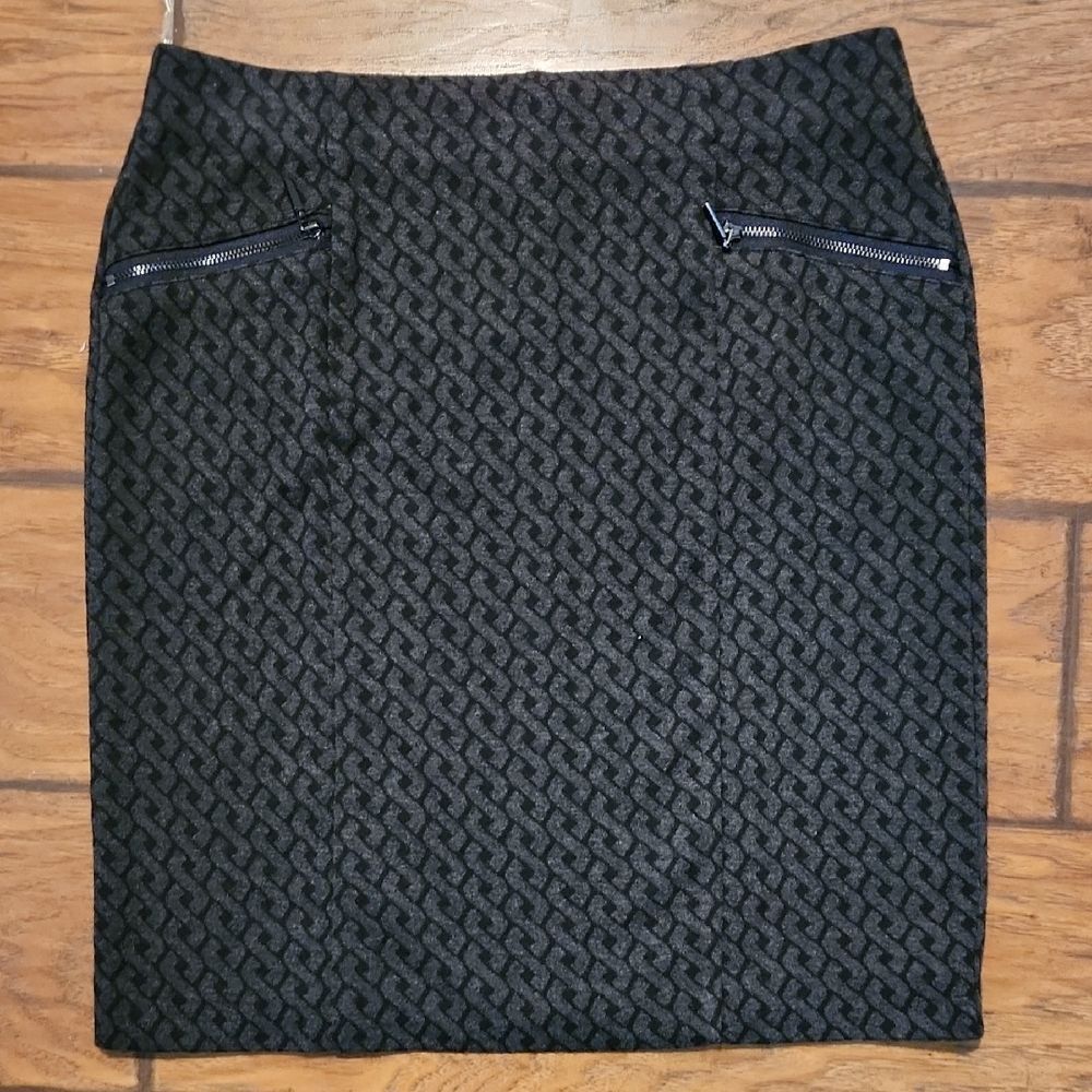 Alfani Charcoal Patterned Pencil Skirt
